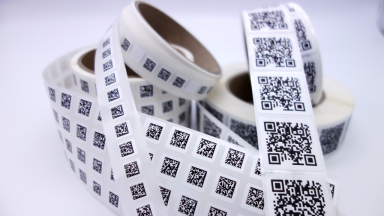 QR Code & Datamatrix Code Etiketten auf Rollen